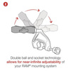 RAM® EZ-Roll'r™ Cradle with Yoke Clamp Mount for Apple iPad mini 6