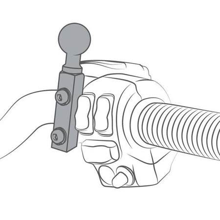 RAM® Brake/Clutch Reservoir Mount with LED Spotlight