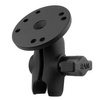 RAM® Double Socket Arm with Round Plate - B Size Short