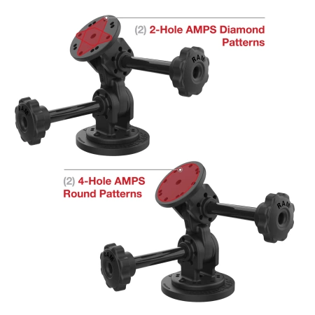 RAM® Dual 90-Degree Pivot Magnetic Mount with Knob