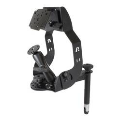 RAM® MDT Display Mount with Long Flange, Ball Mount & 8" Upper Pole