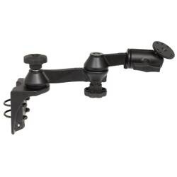 RAM® Vertical Rail Mount with 12" Double Swing Arms and Round Plate