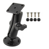 RAM® Drill-Down Double Ball Mount with Rectangle AMPS Plate & Hardware
