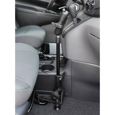 RAM® Pod HD™ Vehicle Mount with 12" Aluminum Rod and Diamond Plate