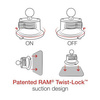 RAM® X-Grip® Large Phone Mount with Twist-Lock™ Suction Cup - Medium