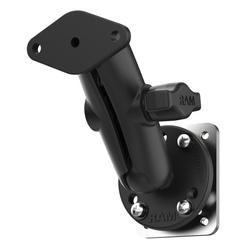 RAM® Double Ball Mount with Backing Plate & Diamond Plate