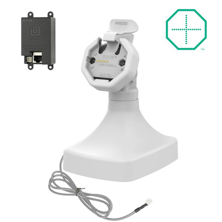 GDS® Uni-Conn™ Powered Tilt & Swivel Dock with PoE - Gray