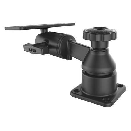RAM® Horizontal 6" Swing Arm Mount with Ball & Socket Rectangular Plate