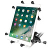 RAM® X-Grip® Mount with Yoke Clamp Base for 9"-11" Tablets