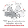 RAM® Universal Double Ball Mount with Two Round Plates - C Size Short