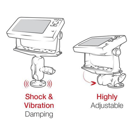 RAM® Large Marine Electronics Mount with RAM® Hi-Torq Wrench - Short