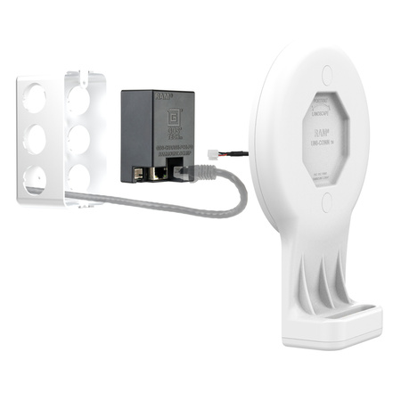 GDS® Uni-Conn™ Wall Dock with Magnetic Receiver & PoE - Gray