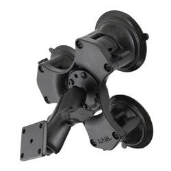 RAM® Twist-Lock™ Triple Suction Cup Mount with Rectangle AMPS Plate