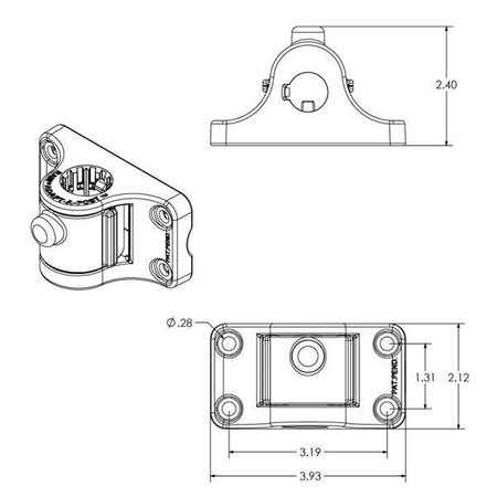 RAM® Universal Adapt-A-Post™ Bulkhead Drill-Down Base